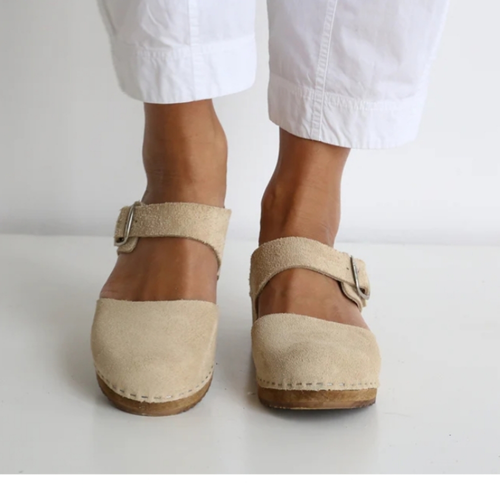 Funkis Clog Sandal Beige Tan NWT!